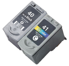 Genuine Canon PG-40 Black & CL-41 Color Ink Cartridge Set (40 & 41) For PIXMA Printers