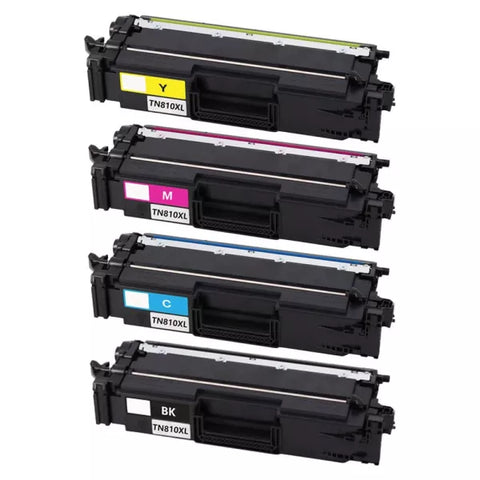 Compatible Brother TN 810XL Toner Cartridge High Yield Set (Black, Cyan, Magenta, Yellow)