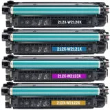 Compatible HP 212X Laser Toner Cartridge High Yield Set (W2120X, W2121X, W2122X, W2123X) - With Chip