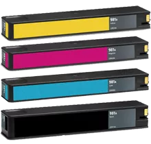 Compatible HP 981A Ink Cartridge Set (Black, Magenta, Cyan, Yellow)