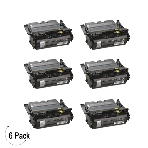 Compatible Lexmark T640 T642 T644 Black -Toner 6 Pack (64035HA)