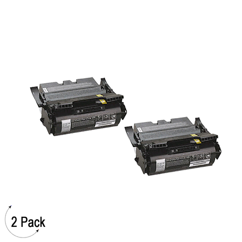 Compatible Lexmark T640 T642 T644 Black -Toner 2 Pack (64035HA)