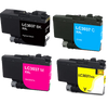 Compatible Brother LC3037 Extra High Yield Ink Cartridge Set (Black, Cyan, Magenta, Yellow)