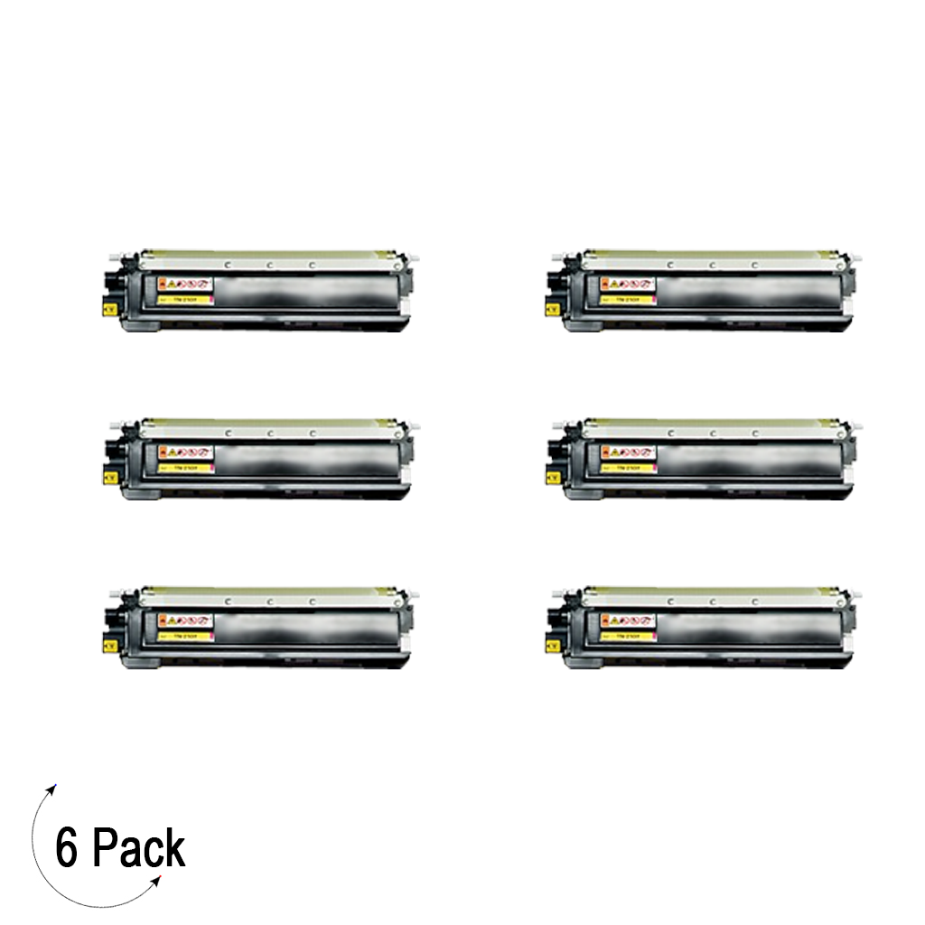Compatible Brother TN 210 Yellow Toner 6 Pack