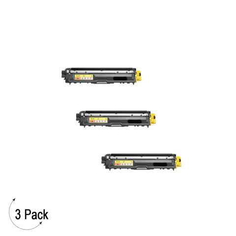 Compatible Brother TN 225 Yellow Toner 3 Pack