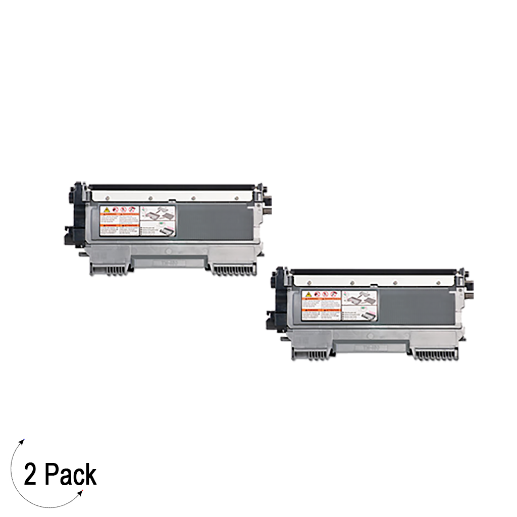 Compatible Brother TN 450 Black Toner Cartridge High Yield Version of TN420 2 Pack