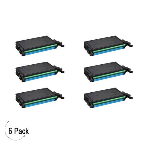 Compatible Samsung CLT C508L Cyan -Toner 6 Pack  (CLT-C508L)