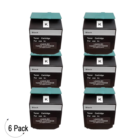 Compatible Lexmark C54X X54X Black -Toner 6 Pack (C540H2KG)