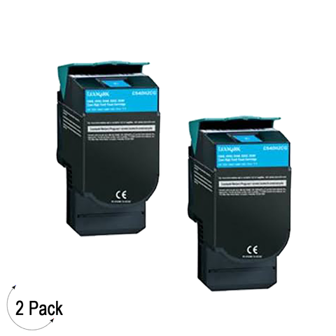 Compatible Lexmark C544 C546 X544 Cyan -Toner 2 Pack (C544X2CG)