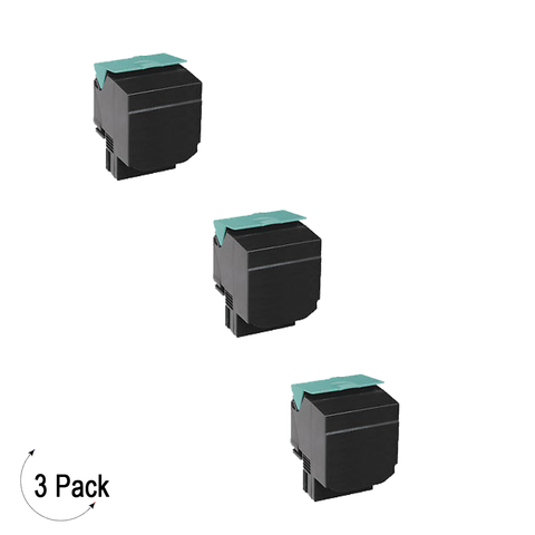 Compatible Lexmark C544 X544 Black -Toner 3 Pack (C544X2KG)