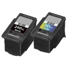 Compatible Canon PG-240XL/CL-241XL Ink Cartridge Combo Pack (Black Tri-Color)