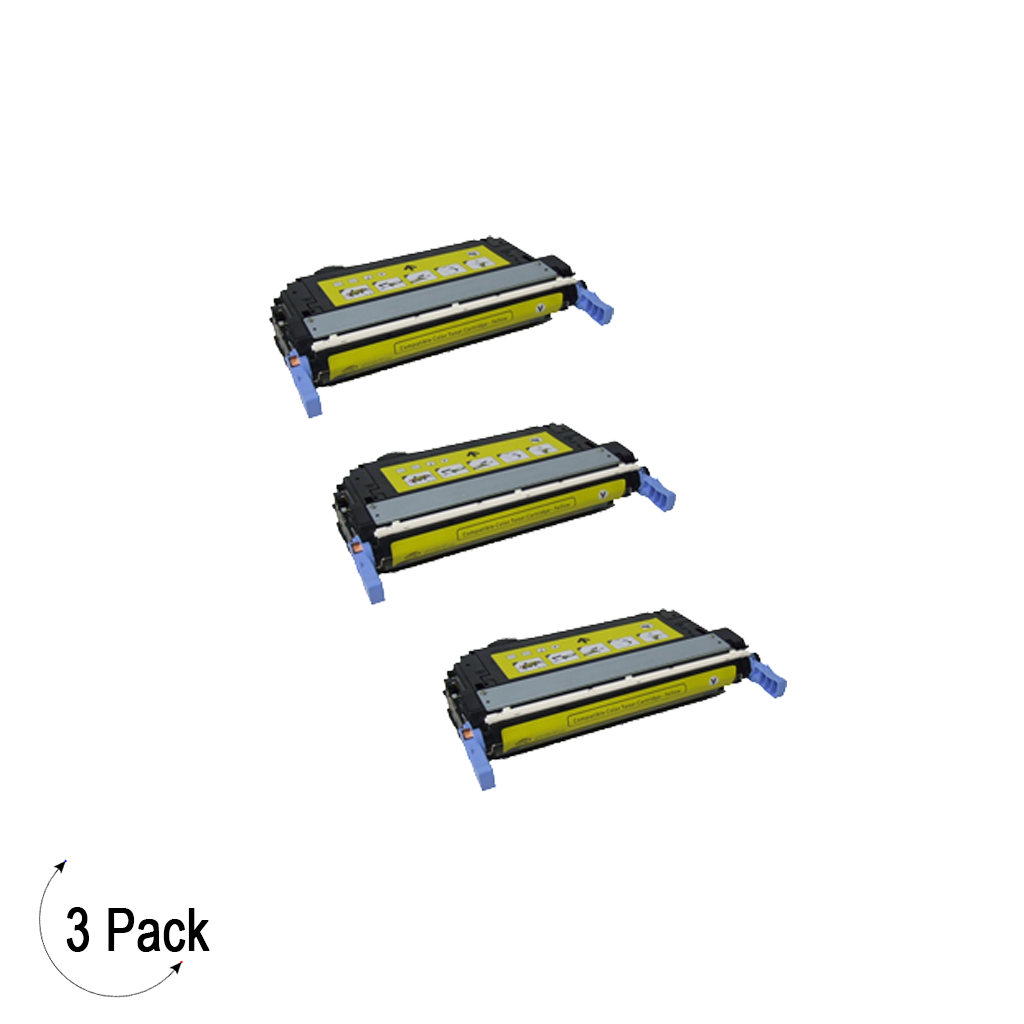 Compatible HP 642A Yellow -Toner 3 Pack (CB402A)