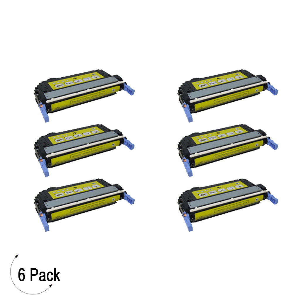 Compatible HP 642A Yellow -Toner 6 Pack (CB402A)
