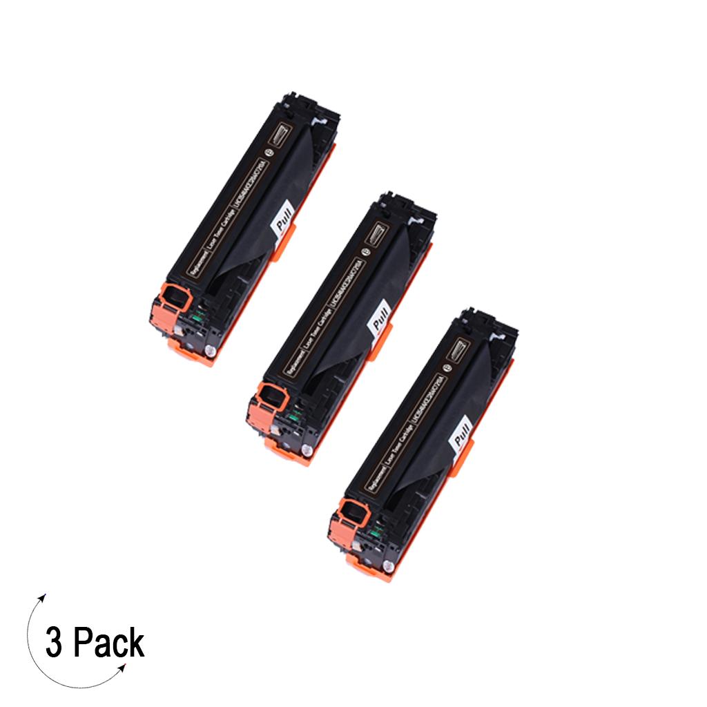 Compatible HP 125A Black -Toner 3 Pack (CB540A)