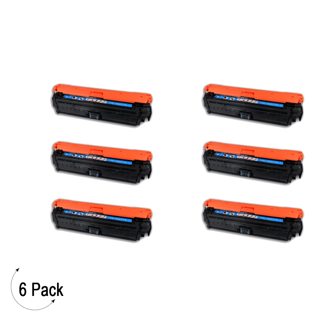 Compatible HP 650A Cyan -Toner 6 Pack (CE271A)
