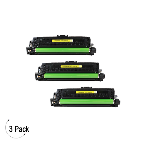 Compatible HP 201A Yellow -Toner 3 Pack (CF402A)