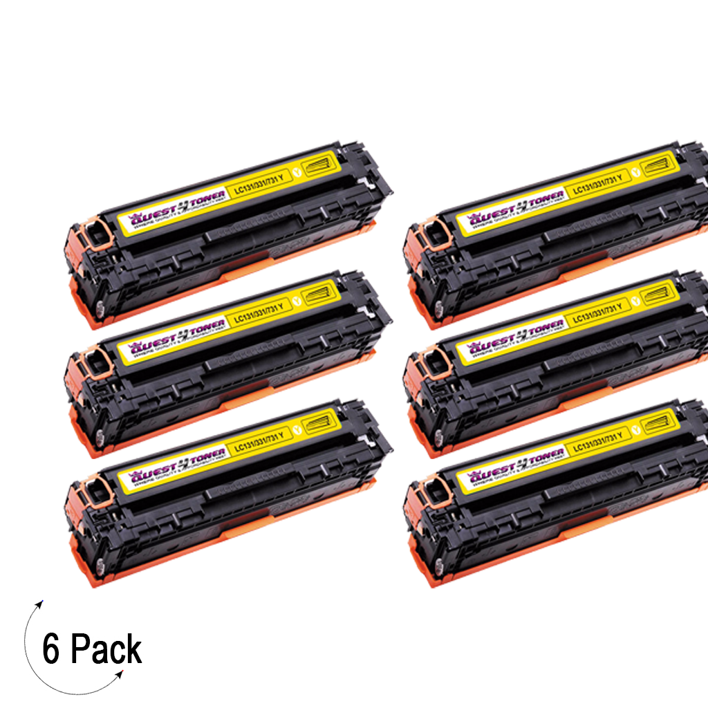 Compatible Canon 131 Yellow Toner 6 Pack