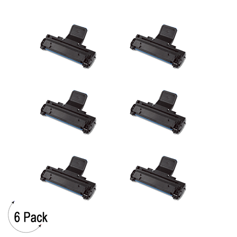 Compatible Samsung MLT D108S Black -Toner 6 Pack (MLT-D108S)