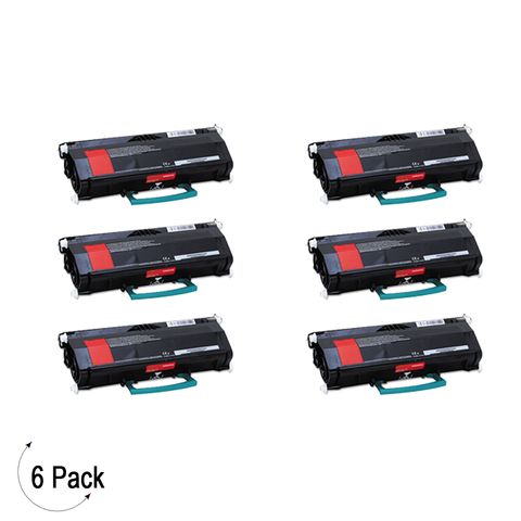 Compatible Lexmark 260 E360 E46X Black -Toner 6 Pack (E260A21A)