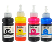 Compatible Epson 664 Dye Ink / Inkjet Bottle Set (Black Cyan Magenta Yellow)