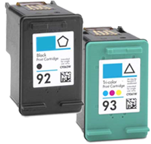 Compatible HP 92 Compatible HP 93 SET BK/CL -Ink  Combo Set (C9362WN/C9361WN)