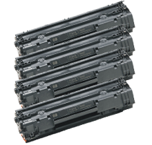 Compatible HP 35A Black -Toner 4 Pack (CB435A)