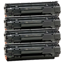 Compatible HP 36A Black -Toner 4 Pack (CB436A)