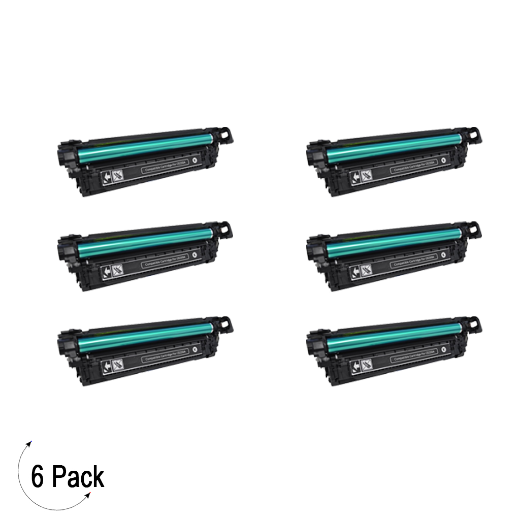 Compatible HP 504A Black -Toner 6 Pack (CE250A)
