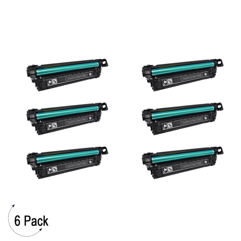 Compatible HP 504X Black -Toner 6 Pack (CE250X)