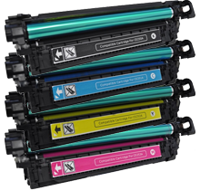 Compatible HP 504A Toner Cartridge Set (CE250A/251A/252A/253A)