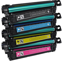 Compatible HP 504X  Toner Cartridge Set (CE250X/251A/252A/253A)