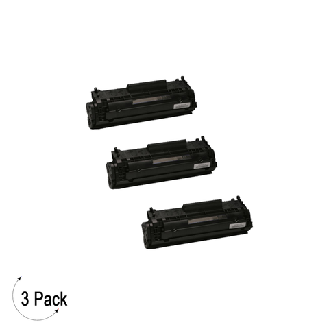 Compatible HP Q2612X Black -Toner 3 Pack (Q2612X)