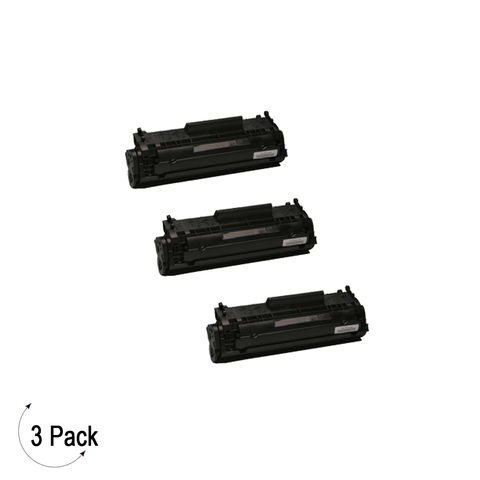 Compatible HP 12A Black -Toner 3 Pack (Q2612A)