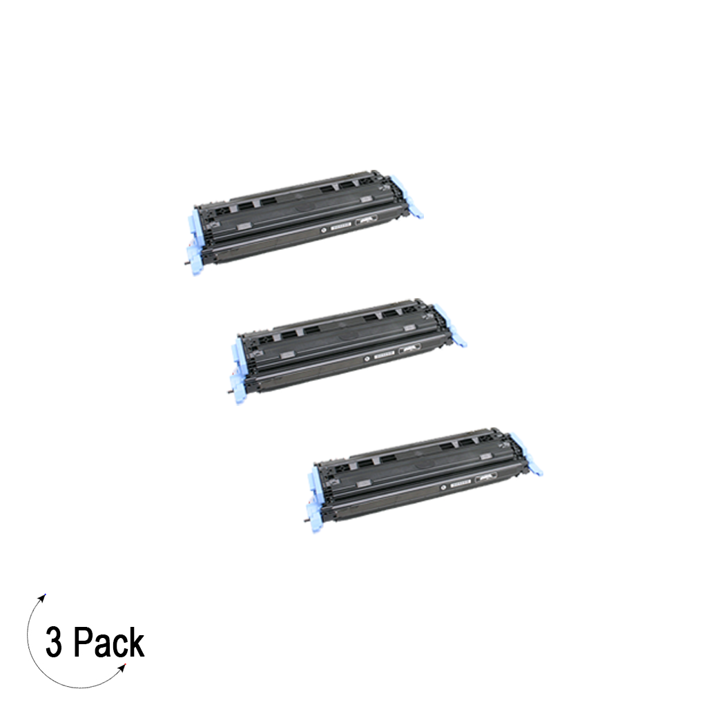 Compatible HP 124A Black -Toner 3 Pack (Q6000A)