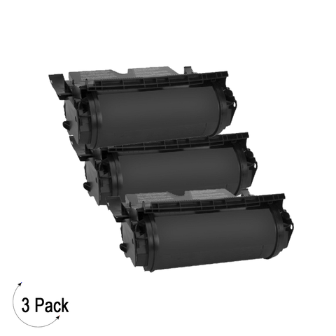 Compatible Lexmark T520 T522 Black -Toner 3 Pack (12A6735)