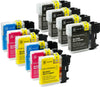 Compatible Brother LC-65 10 Pack (4BK/2CMY)  Ink Set