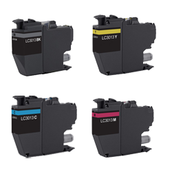 Compatible Brother LC3013 High Yield ink Cartridge Set (Black, Cyan, Magenta, Yellow)