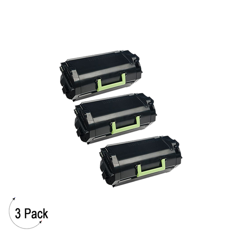 Compatible Lexmark 521H Black -Toner 3 Pack (52D1H00)