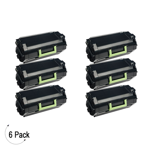Compatible Lexmark 521H Black -Toner 6 Pack (52D1H00)