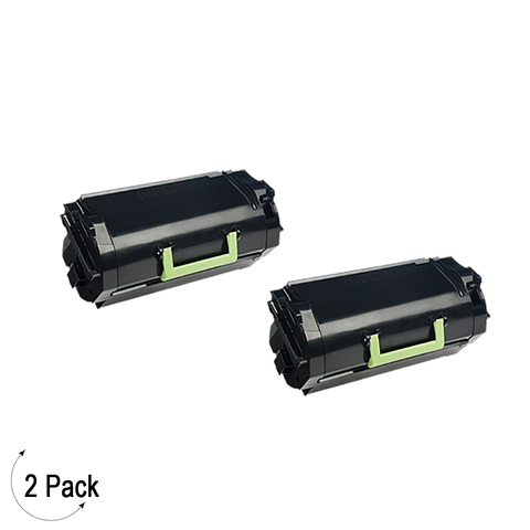 Compatible Lexmark 521H Black -Toner 2 Pack (52D1H00)