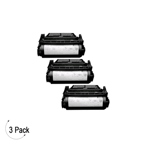 Compatible Lexmark T620 T622 Black -Toner 3 Pack (12A6765)