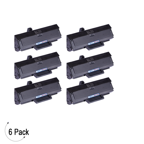 Compatible Samsung MLT D104S Black -Toner 6 Pack (MLT-D104S)