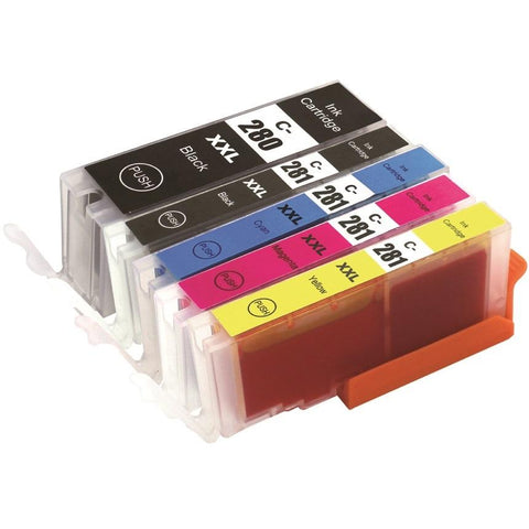 Compatible Canon PGI-280XXL/CLI-281XXL Set (Black x2 Cyan Yellow Magenta) Ink