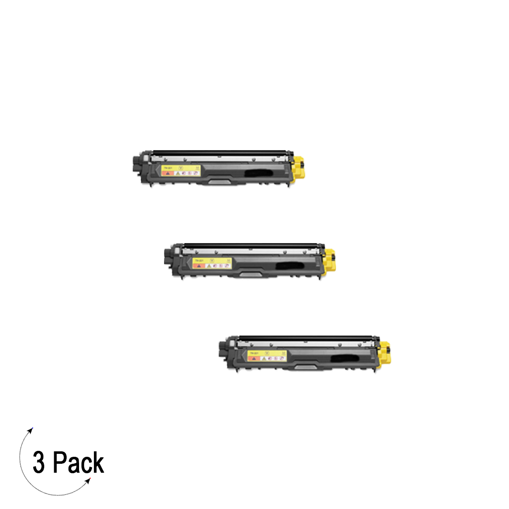 Compatible Brother TN-221 Yellow Toner 3 Pack