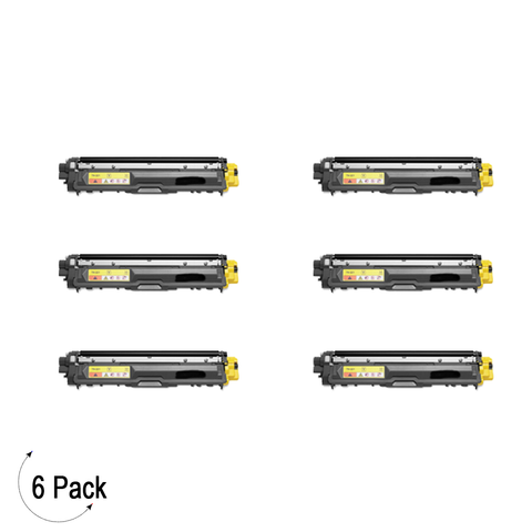 Compatible Brother TN-221 Yellow Toner 6 Pack