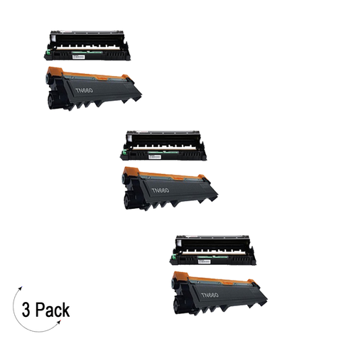 Compatible Brother TN-660 / DR-630 Toner & Drum Combo 3 Pack
