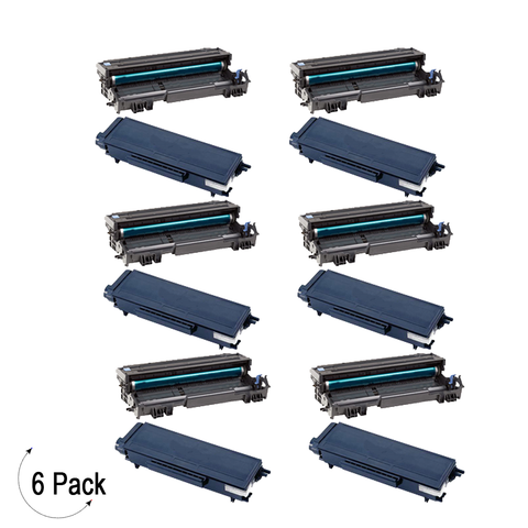 Compatible Brother TN580 DR 520 Toner & Drum Combo 6 Pack