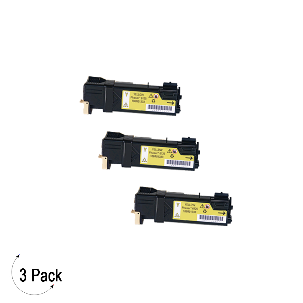Compatible Xerox 106R01333 Yellow -Toner 3 Pack (106R01333)