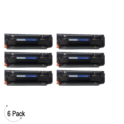 Compatible Canon 125 Black Toner 6 Pack