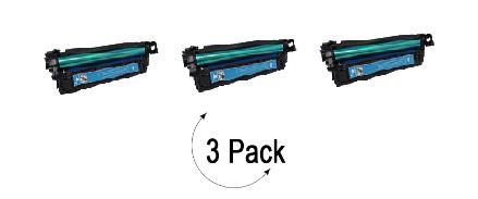 Compatible HP 504A Cyan -Toner 3 Pack (CE251A)